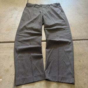 36x30 Grey Straight Wide Leg Dress Pants Y2K Grunge 2000s Vintage